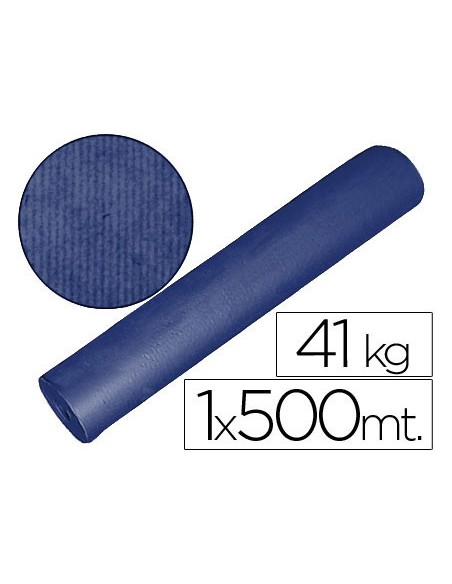 Papel kraft azul bobina 1,00 mt x 500 mt especial para embalaje