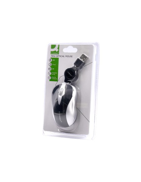 Raton q-connect mini optico 800 dpi retractil...