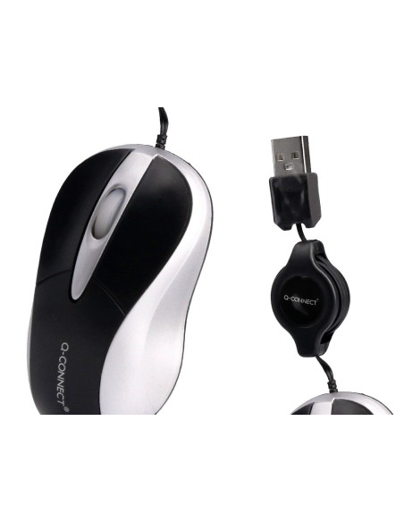Raton q-connect mini optico 800 dpi retractil...