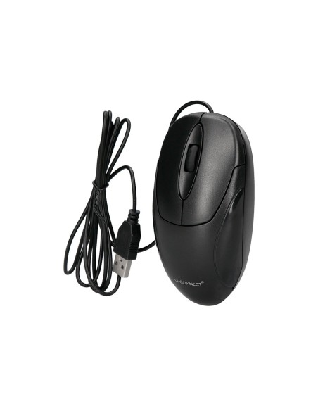 Raton q-connect optico 800 dpi usb 1,5 ghz negro
