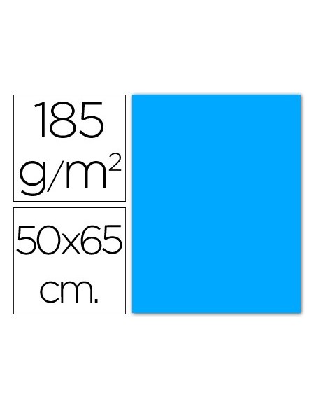 Cartulina guarro azul maldivas 50x65 cm 185 gr