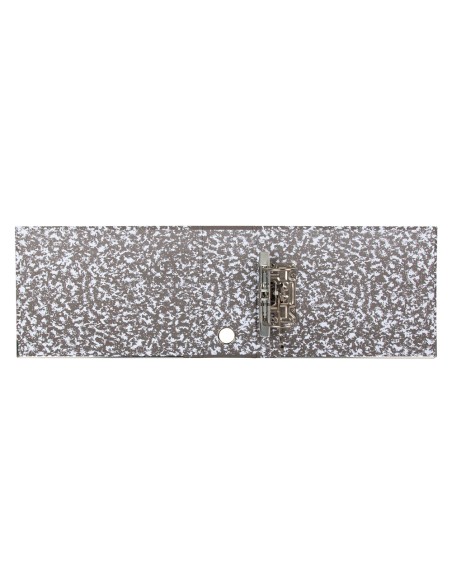 Archivador de palanca liderpapel cuarto apaisado classic red sin rado lomo 80mm gris compresor metalico
