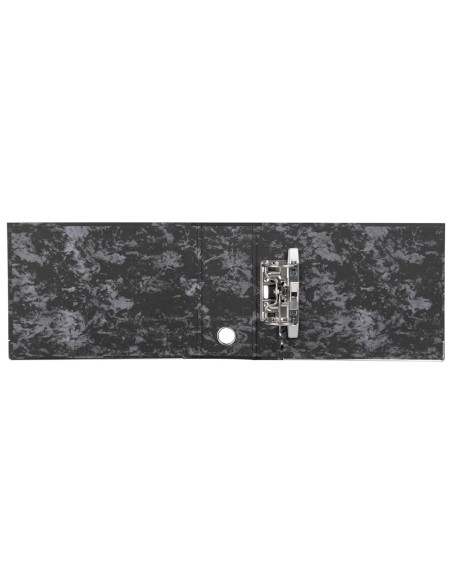 Archivador de palanca liderpapel cuarto apaisado classic blue sin rado lomo 80mm negro compresor metalico