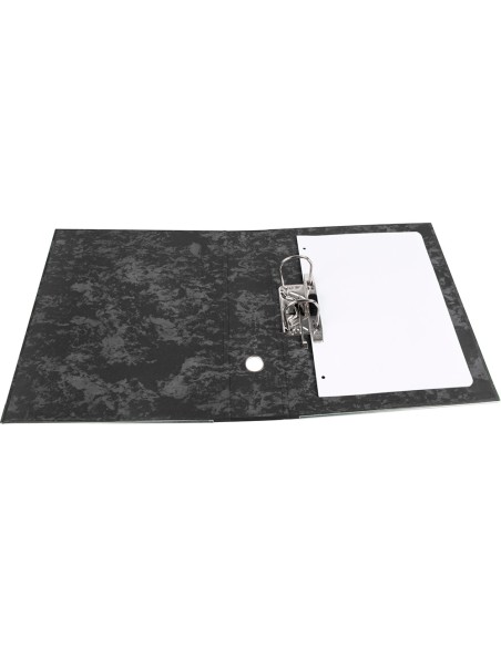 Archivador de palanca liderpapel cuarto classic blue sin rado lomo 80mm negro compresor metalico