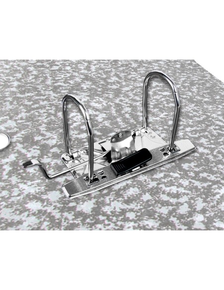 Archivador de palanca liderpapel folio classic grey carton entrecolado con rado lomo 75mm gris compresor metalic