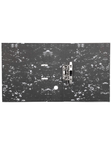Archivador de palanca liderpapel folio classic black carton entrecolado con rado lomo 75mm negro compresor metal