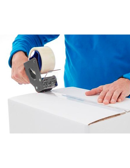 Cinta adhesiva q-connect polipropileno transparente 66 mt x 50 mm para embalaje bajo ruido