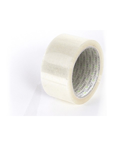 Cinta adhesiva q-connect polipropileno transparente 66 mt x 50 mm para embalaje bajo ruido