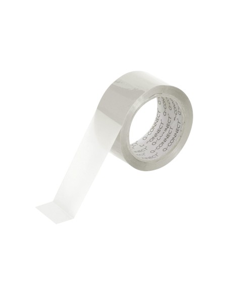 Cinta adhesiva q-connect polipropileno transparente 66 mt x 50 mm para embalaje bajo ruido