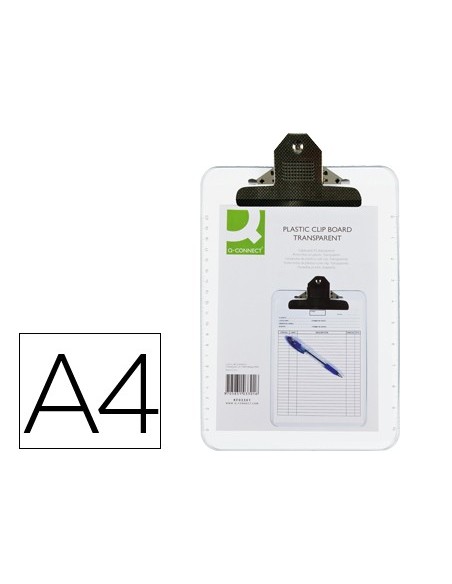 Portanotas q-connect plastico transparente din...