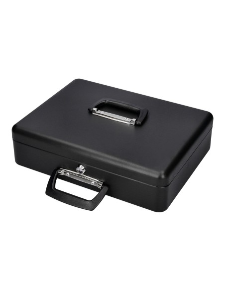 Caja caudales q-connect 14,5\" 370x290x110 mm con portamonedas y bandeja para billetes
