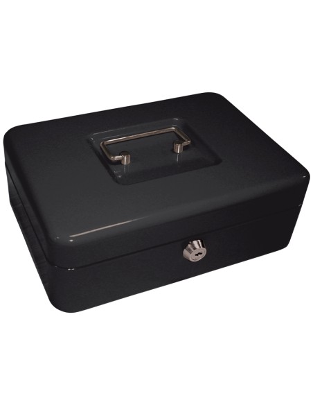 Caja caudales q-connect 10\" 250x180x90 mm negra con portamonedas