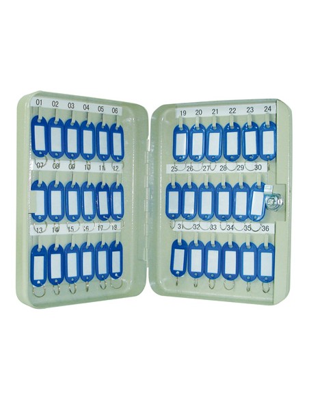 Armario metalico portallaves q-connect 250x180x60 mm para 36 llaves