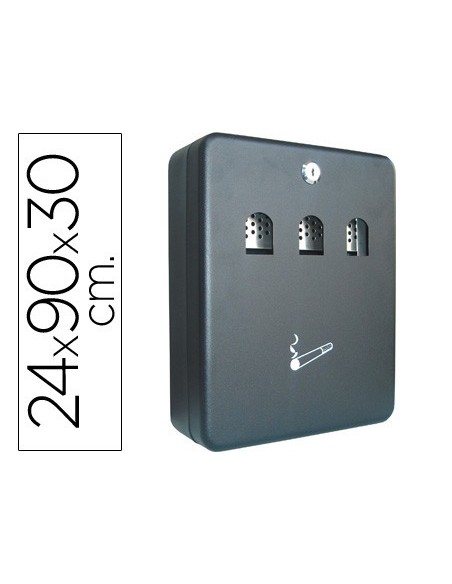 Cenicero buzon q-connect metalico 240x90x300 mm