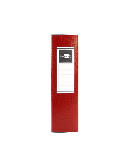 Carpeta proyectos liderpapel folio lomo 90mm carton gofrado roja