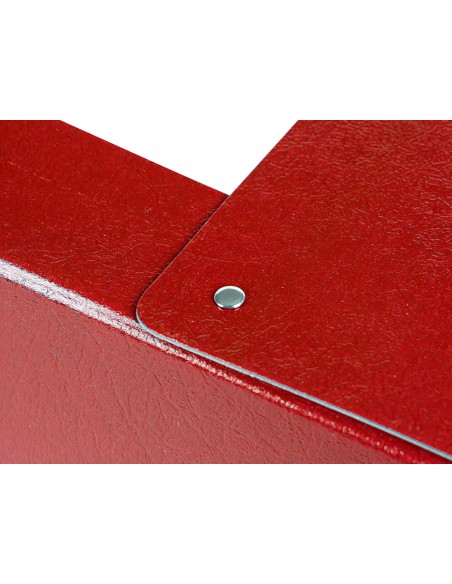 Carpeta proyectos liderpapel folio lomo 90mm carton gofrado roja