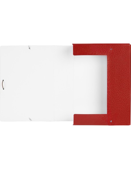 Carpeta proyectos liderpapel folio lomo 90mm carton gofrado roja