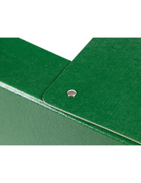 Carpeta proyectos liderpapel folio lomo 90mm carton gofrado verde