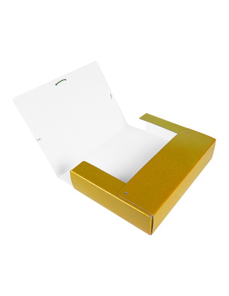 Carpeta proyectos liderpapel folio lomo 70mm carton gofrado amarilla