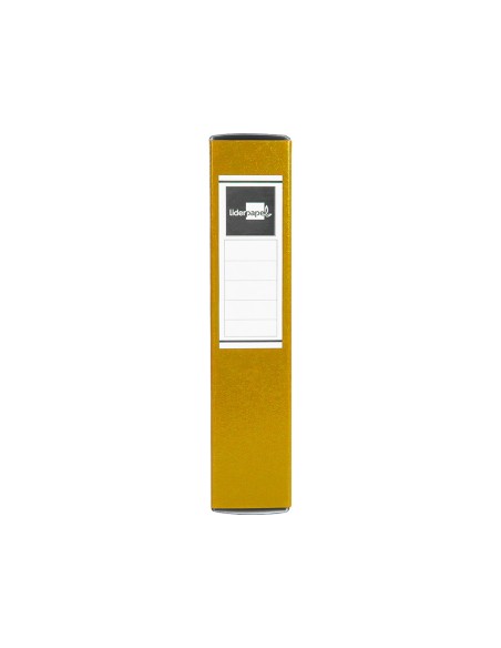 Carpeta proyectos liderpapel folio lomo 70mm carton gofrado amarilla