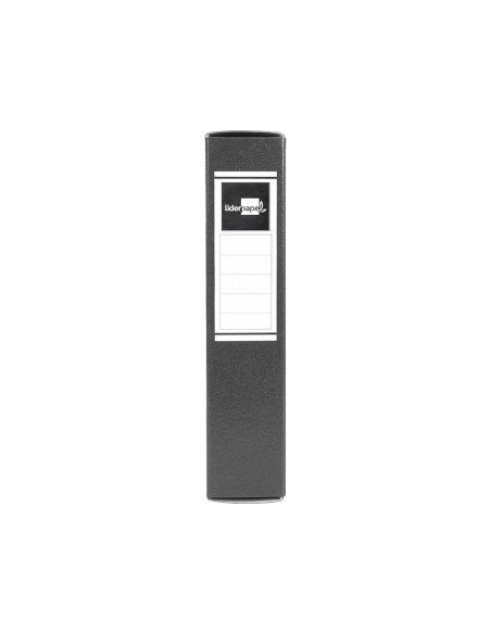 Carpeta proyectos liderpapel folio lomo 70mm carton gofrado gris