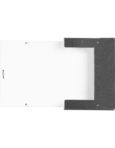 Carpeta proyectos liderpapel folio lomo 70mm carton gofrado gris