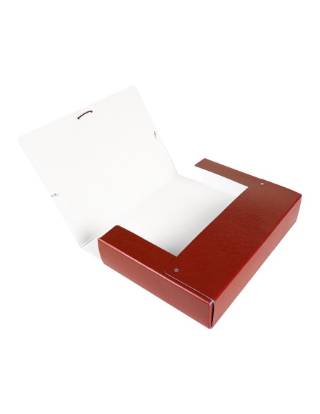 Carpeta proyectos liderpapel folio lomo 70mm carton gofrado roja