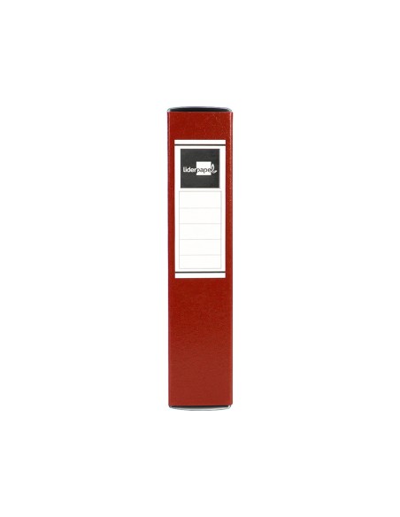 Carpeta proyectos liderpapel folio lomo 70mm carton gofrado roja