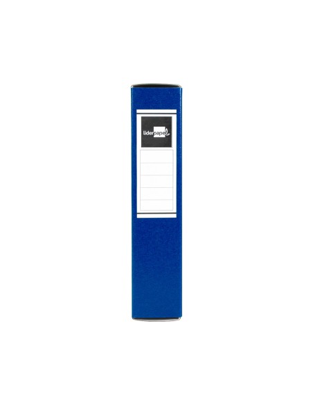 Carpeta proyectos liderpapel folio lomo 70mm carton gofrado azul