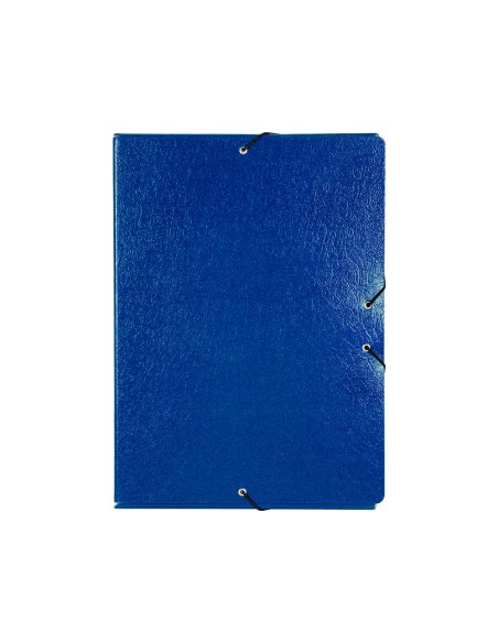 Carpeta proyectos liderpapel folio lomo 70mm carton gofrado azul
