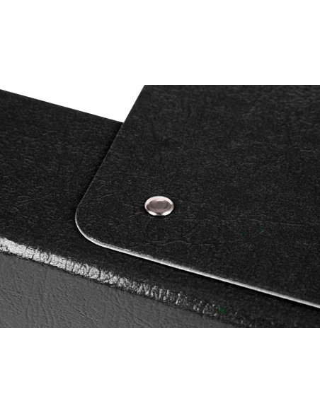 Carpeta proyectos liderpapel folio lomo 70mm carton gofrado negra