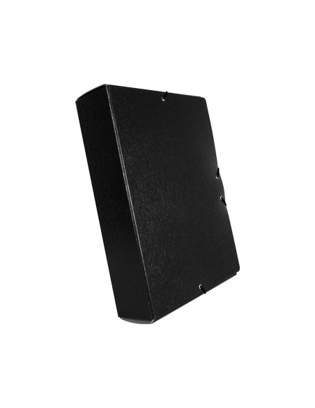 Carpeta proyectos liderpapel folio lomo 70mm carton gofrado negra