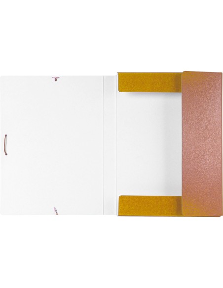 Carpeta proyectos liderpapel folio lomo 30mm carton gofrado amarilla