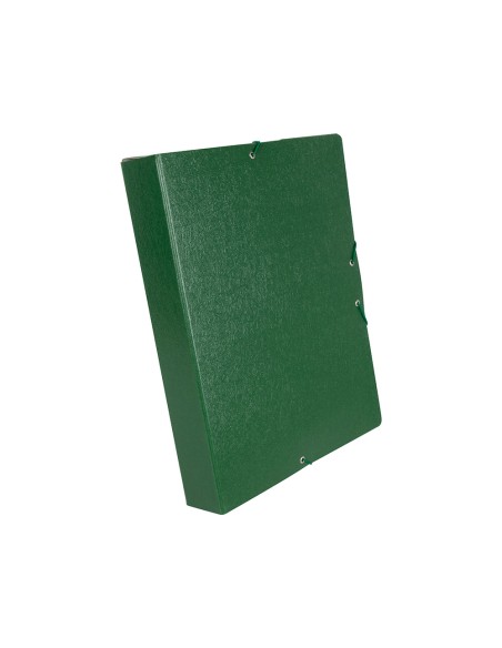 Carpeta proyectos liderpapel folio lomo 50mm carton gofrado verde