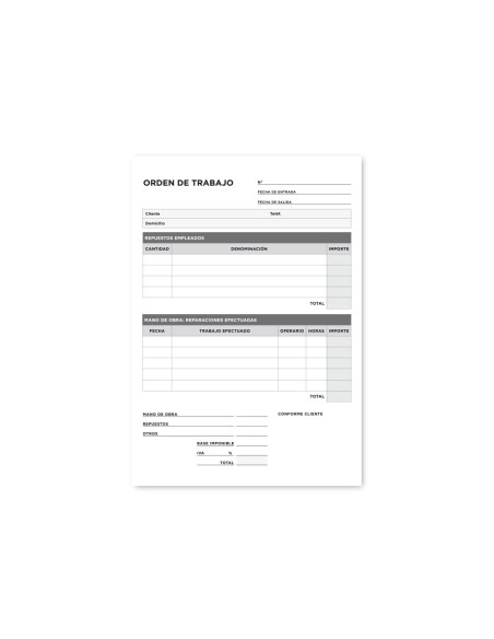 Talonario liderpapel orden de trabajo cuarto...