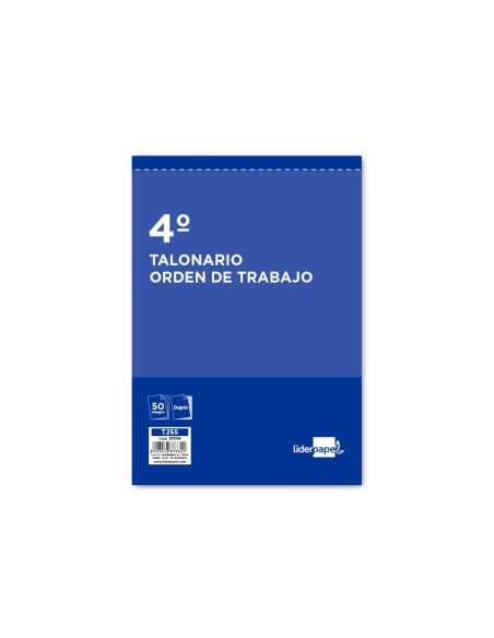 Talonario liderpapel orden de trabajo cuarto...