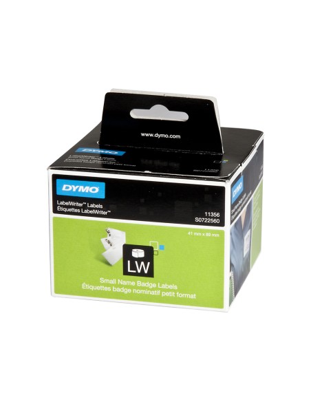 Etiqueta adhesiva dymo 11356 -tamaño 89x41 mm para impresora 400 300 etiquetas uso identificacion