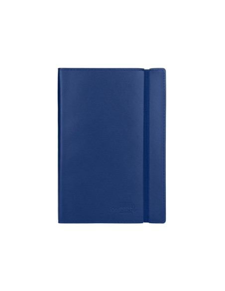 Libreta liderpapel simil piel a5 120 hojas 70g/m2 horizontal sin margen azul