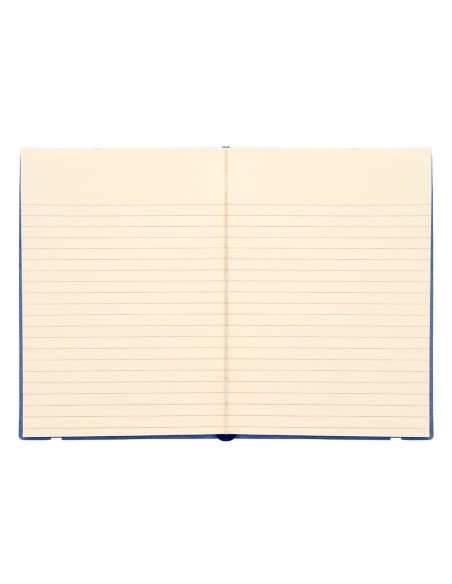 Libreta liderpapel simil piel a6 120 hojas 70g/m2 horizontal sin margen azul