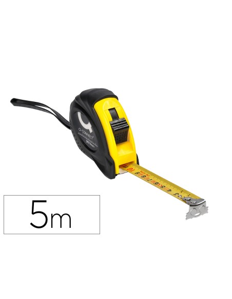 Flexometro q-connect con freno material antichoque 19 mm de ancho longitud 5 mt