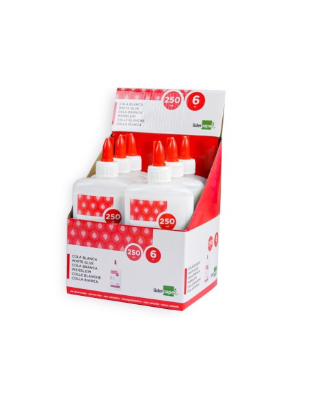 Pegamento cola blanca lavable liderpapel bote de 250 ml