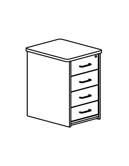 Cajonera rocada con 4 cajones serie store...