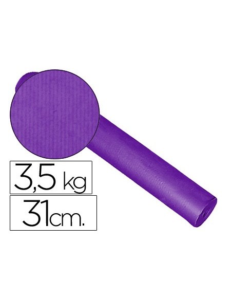 Papel de regalo kraft liso bobina ancho 31 cm...