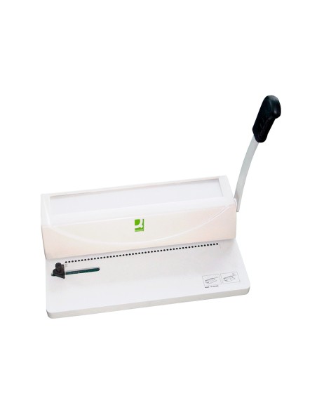 Encuadernadora para espiral q-connect perfora 10 hojas tamaño a4 encuaderna hasta 450 hojas paso 5:1