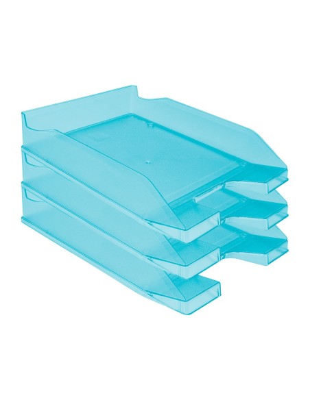 Bandeja sobremesa plastico q-connect turquesa...
