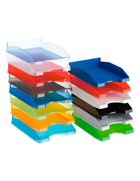 Bandeja sobremesa plastico q-connect gris oscuro transparente 240x70x340 mm