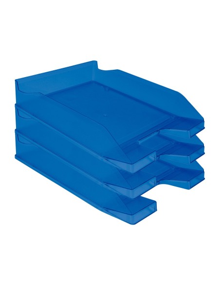 Bandeja sobremesa plastico q-connect azul...