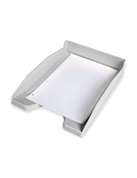 Bandeja sobremesa plastico q-connect gris opaco 240x70x340 mm