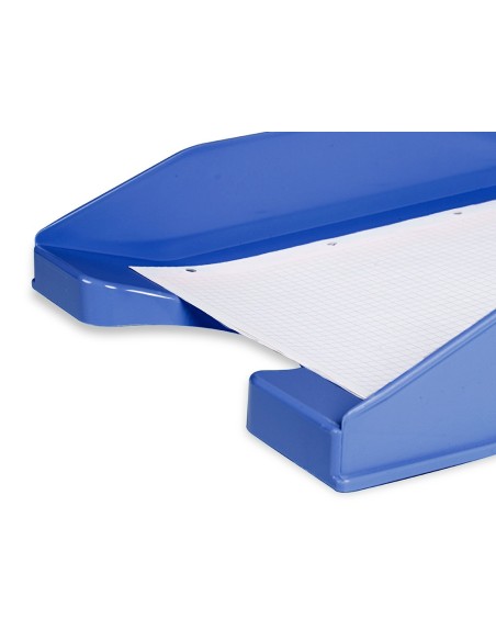 Bandeja sobremesa plastico q-connect azul opaco...