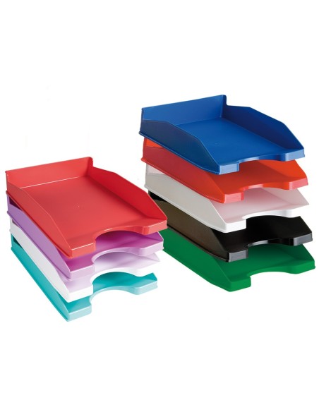 Bandeja sobremesa plastico q-connect rojo opaco...